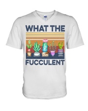 What The Fucculent V-Neck T-Shirt tile