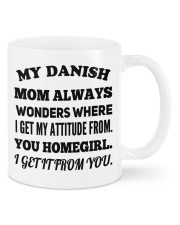 MY DANISH MOM ALWAYS WONDERS WHERE I GET MY ATTITUDE FROM YOU HOMEGIRL I GET IT FROM YOU Mug front