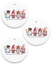 4 CUTE NISSE MERRY CHRISTMAS Circle Ornament (Porcelain) tile
