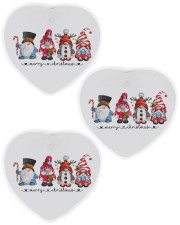4 CUTE NISSE MERRY CHRISTMAS Heart Ornament (Wood) tile