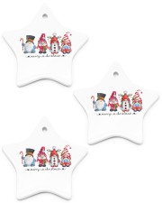 4 CUTE NISSE MERRY CHRISTMAS Star Ornament (Porcelain) tile