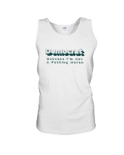 Democrat Because I'm Not A Fucking Moron Shirts Unisex Tank tile