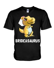 Dinosaur Bride a Saurus Wedding Gift Shirt V-Neck T-Shirt thumbnail