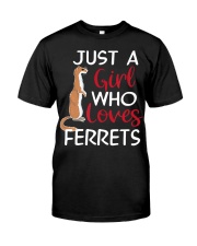 Just A Girl Who Loves Ferrets Cute Mammal An Classic T-Shirt thumbnail