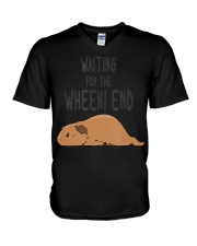 Guinea Pig Pun Waiting For The V-Neck T-Shirt thumbnail