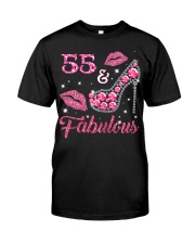 55 Fabulous T-shirt 55th Birthday t s Classic T-Shirt front