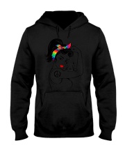 Funny Pitbull Mom Hippy Pit Hooded Sweatshirt thumbnail