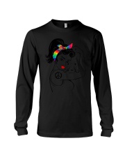 Funny Pitbull Mom Hippy Pit Long Sleeve Tee thumbnail