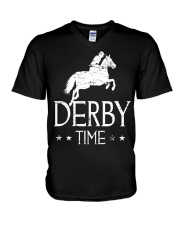 Derby Time Horse Racing T-Shirt V-Neck T-Shirt thumbnail
