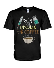 I run on Insulin and Coffee Cup S V-Neck T-Shirt thumbnail