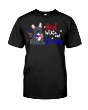 Patriotic French Bulldog Shirt Classic T-Shirt front