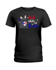Patriotic French Bulldog Shirt Ladies T-Shirt thumbnail