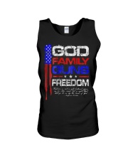 GOD FAMILY GUNS FREEDOM Conservative Ameri Unisex Tank thumbnail