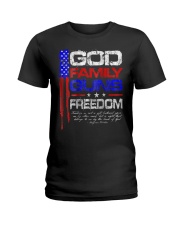GOD FAMILY GUNS FREEDOM Conservative Ameri Ladies T-Shirt thumbnail