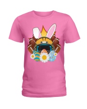 Football Easter Bunny Egg Ladies T-Shirt front