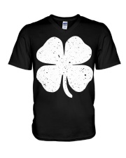 St Patricks Day Shirt with Shamro V-Neck T-Shirt tile
