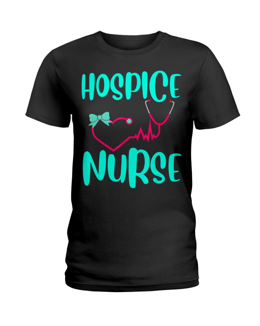 Cute Hospice nurse RN hospice stethoscope Ladies T-Shirt