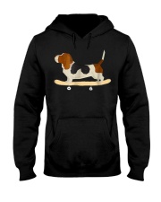 Funny Skateboarding Bassett Hound Dog T-Shi Hooded Sweatshirt thumbnail