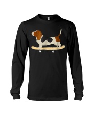 Funny Skateboarding Bassett Hound Dog T-Shi Long Sleeve Tee thumbnail