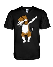 The Dabbing Beagle T-Shirt V-Neck T-Shirt thumbnail