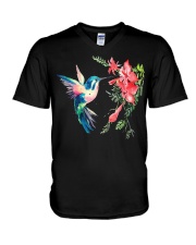 Rainbow Color Hummingbird F V-Neck T-Shirt thumbnail