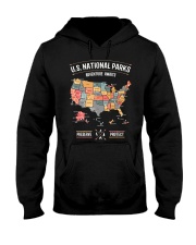 US National Parks Map Preserve Protect Hooded Sweatshirt thumbnail