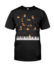 Piano Music Beagle T-Shirt Cute Dog Lov Classic T-Shirt front