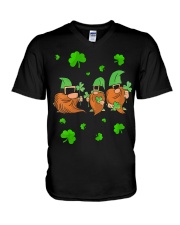 St Patricks Day Irish Gnomes Leprec V-Neck T-Shirt tile