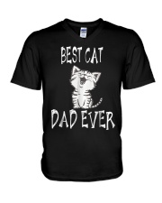 Best Cat Dad Ever Father's Gift Tshirt V-Neck T-Shirt thumbnail