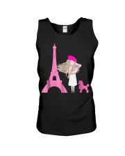 Cute French Paris Eiffel Tower Poodle T-Shirt Unisex Tank thumbnail