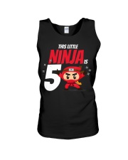 Kids 5th Birthday Boys Ninja Martial Art Unisex Tank thumbnail