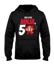 Kids 5th Birthday Boys Ninja Martial Art Hooded Sweatshirt thumbnail