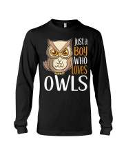 Just a Boy Who Loves Owls Cute Owl Gift Long Sleeve Tee thumbnail