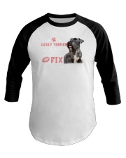 Cesky Terrier Kisses T-Shirt Baseball Tee tile