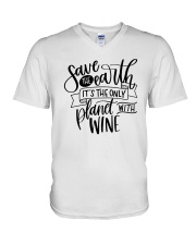 Wine shirt sayings V-Neck T-Shirt tile
