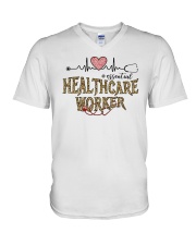 Healthcare Worker Shirt V-Neck T-Shirt tile