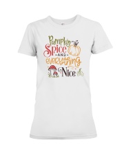 Autism pumpkin shirt Premium Fit Ladies Tee tile