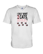 best cat dad shirt V-Neck T-Shirt tile