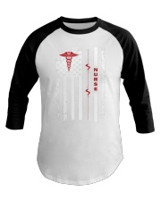 US FLAG NURSE T SHIRT Baseball Tee tile