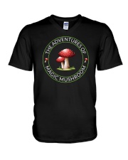Mushroom hunting shirt V-Neck T-Shirt tile