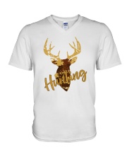 Hunting t shirt design V-Neck T-Shirt tile