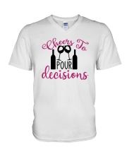 Wine shirt V-Neck T-Shirt tile