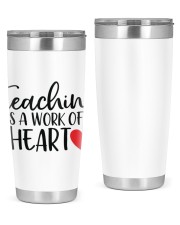 Teacher heart shirt 20oz Tumbler tile