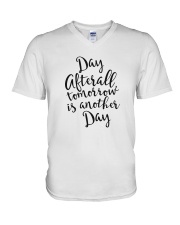 motivation t shirt designs V-Neck T-Shirt tile