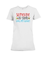 Autism heart shirt Premium Fit Ladies Tee tile