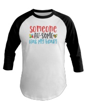 Autism heart shirt Baseball Tee tile