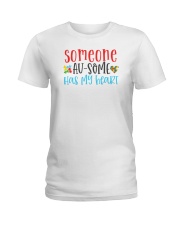 Autism heart shirt Ladies T-Shirt tile