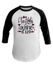 Wine shirt Baseball Tee tile