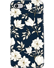 Flowers Gold and Blue Elegant Floral Pattern Phone Case tile