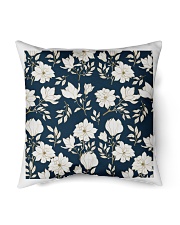 Flowers Gold and Blue Elegant Floral Pattern Indoor Pillow - 18” x 18” back